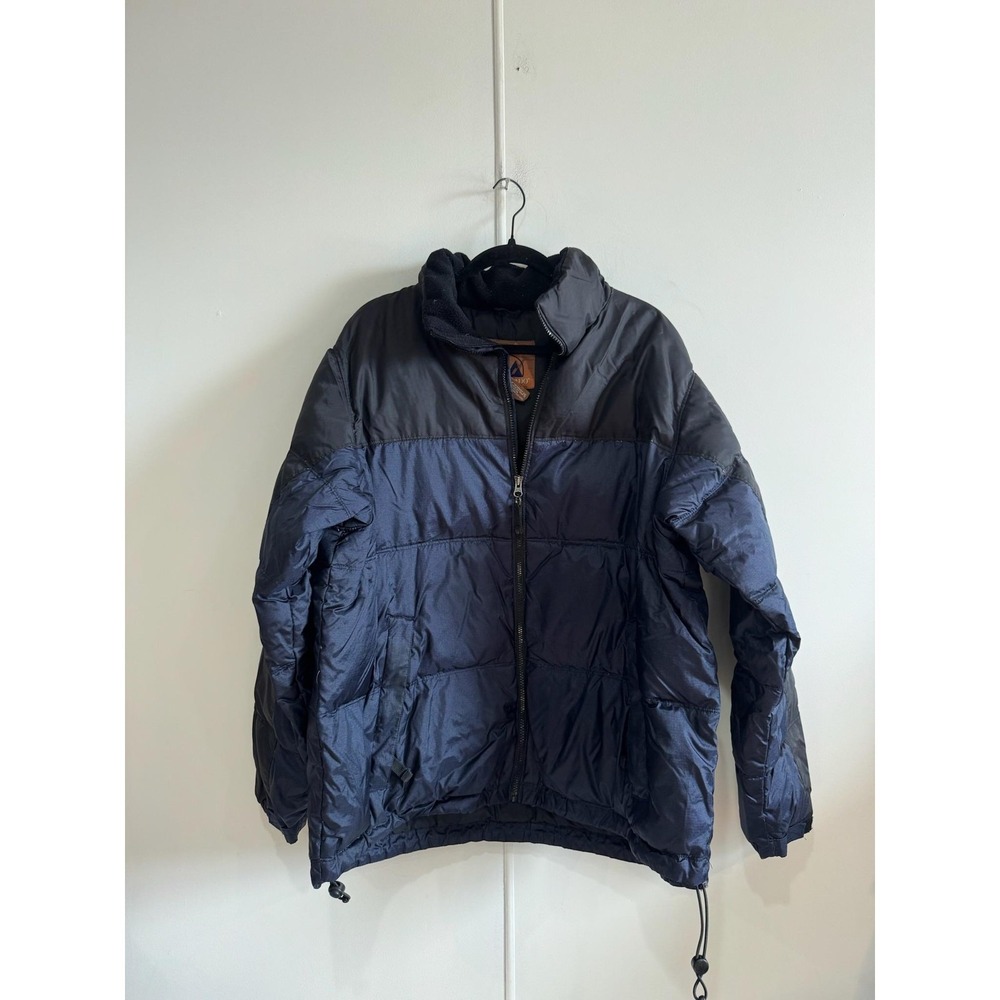 VTG Colorado‎ Jacket Mens Medium Blue Down Puffer Full Zip Insulated Outdoor